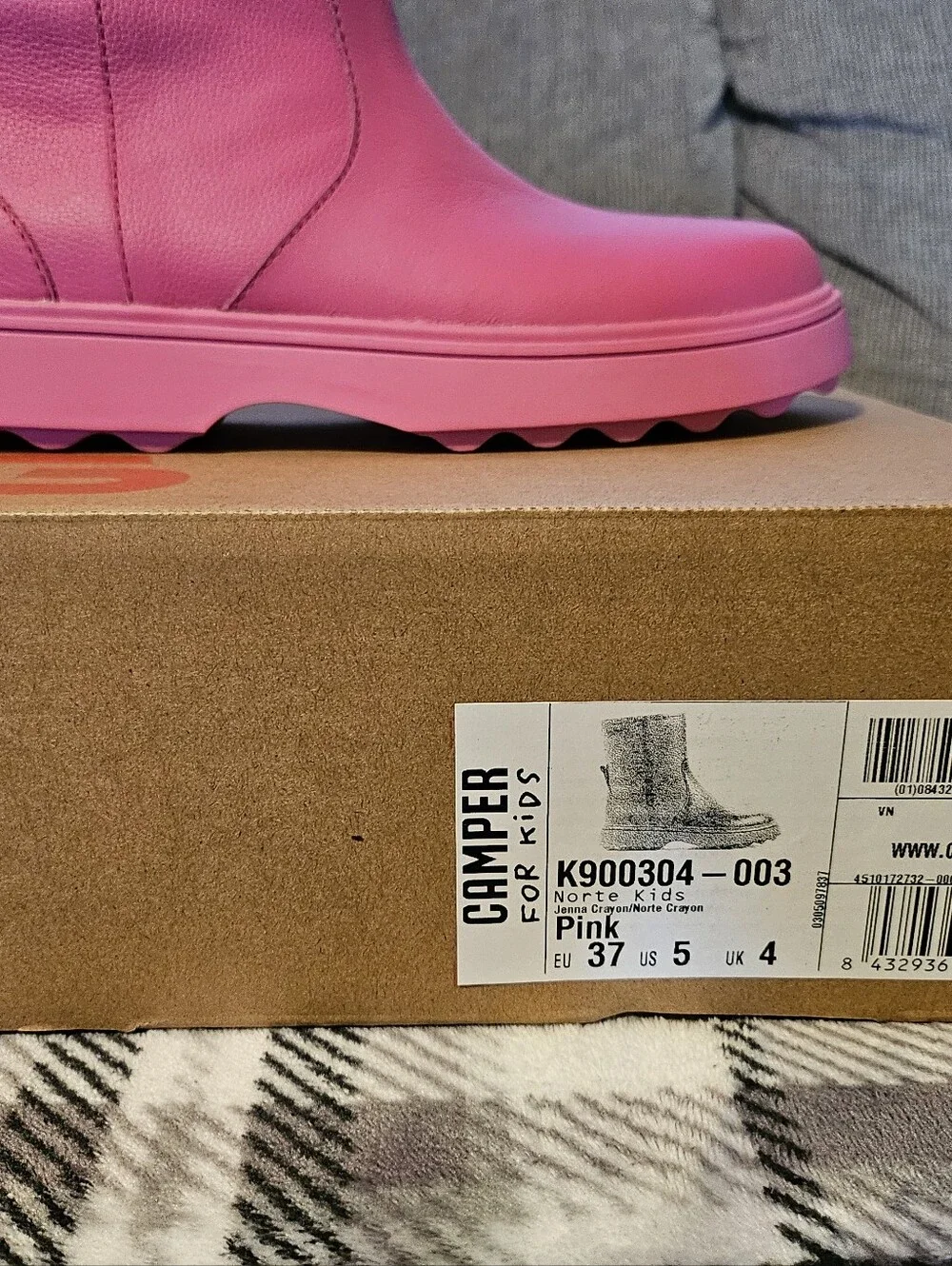 Camper Hot Pink Leather Ankle Boot